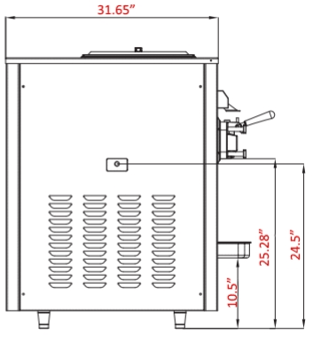 Coldline NEO-C3 Countertop Soft Serve Ice Cream Machine with Air Pump, 2 Hoppers and 3 Dispensers - TheChefStore.Com