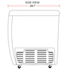 Coldline RI160 26" Flat Sliding Glass Top Lid Chest Freezer, 5.5 Cu. Ft. - TheChefStore.Com