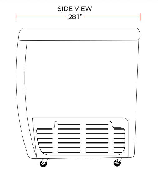 Coldline RI260 40" Flat Sliding Glass Top Lid Chest Freezer, 9.5 Cu. Ft. - TheChefStore.Com