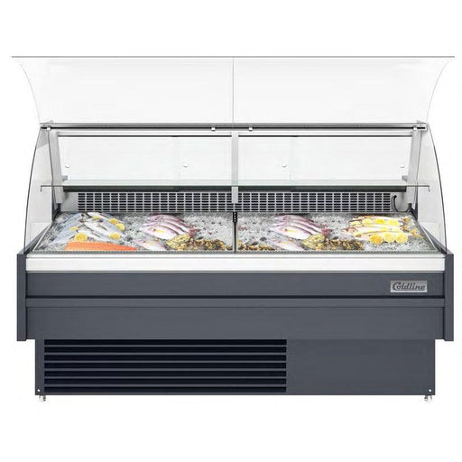 Coldline SDC72-F 72" Refrigerated Fish Display Case with Ice Bin and Drain - TheChefStore.Com