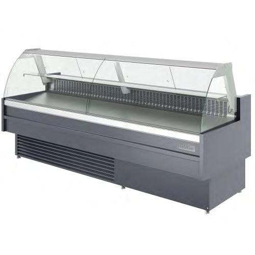 Coldline SDC98 98" Refrigerated Meat Deli Case with Rear Storage, Curved Glass - TheChefStore.Com
