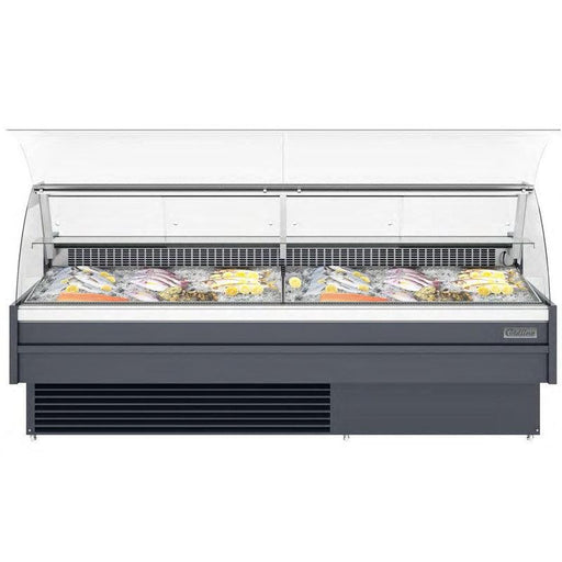 Coldline SDC98-F 98” Refrigerated Fish Display Case with Ice Bin and Drain - TheChefStore.Com