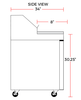 Coldline SMP48 48" Two Door Mega Top Bain Marie Sandwich Prep Refrigerator, 18 Pans - TheChefStore.Com