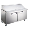 Coldline SMP60 60" Two Door Mega Top Bain Marie Sandwich Prep Refrigerator, 24 Pans - TheChefStore.Com