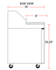 Coldline SMP72 71" Three Door Mega Top Bain Marie Sandwich Prep Refrigerator, 30 Pans - TheChefStore.Com