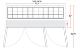 Coldline SMP72 71" Three Door Mega Top Bain Marie Sandwich Prep Refrigerator, 30 Pans - TheChefStore.Com