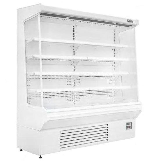 Coldline SOC-76-220-W 76" Open Air Refrigerated Display Merchandiser, 220V, White, 27.6" Deep - TheChefStore.Com