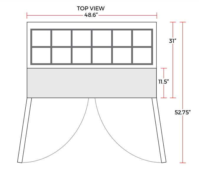 Coldline SP48 48" Bain Marie Sandwich Prep Table, 12 Pans - TheChefStore.Com