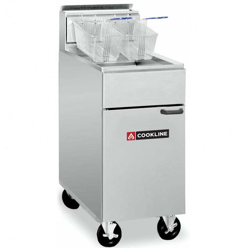 Cookline CF-40-NG 16" Natural Gas Tube Standing 40 lb. Commercial Deep Fryer, (90,000 BTU) - TheChefStore.Com