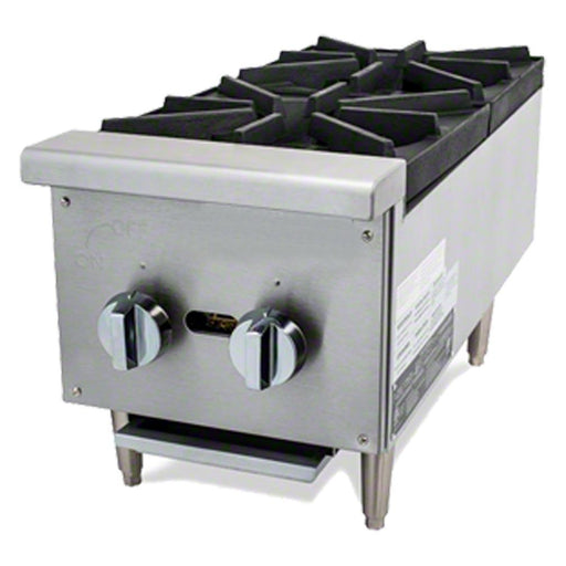 Cookline CHP-12-2 12" Gas Two Burner Commercial Countertop Hot Plate, 50,000 BTU - TheChefStore.Com