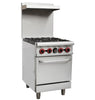 Cookline CR24-4-NG 24" 4 Burner Natural Gas Range with Oven - TheChefStore.Com