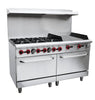 Cookline CR60-24G-NG 60" 6 Burner Natural Gas Range with 2 Ovens with 24" Griddle - TheChefStore.Com