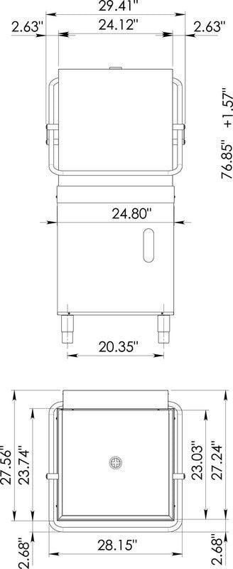 Jet-Tech EV22 High-Temp Door Type Dishwasher, 60 Racks Per Hour - TheChefStore.Com