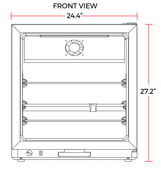 Marchia CR2 24" Compact Glass Door Refrigerator - TheChefStore.Com