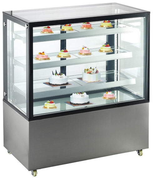 Marchia MBT48-ST 48" High Straight Glass Refrigerated Bakery Display Case, 3 Shelved - TheChefStore.Com