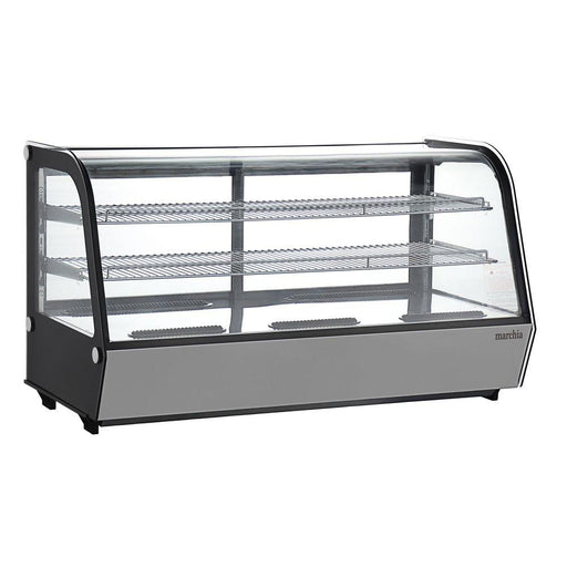 Marchia MDC261 48" Refrigerated Curved Glass Countertop Display Case - TheChefStore.Com