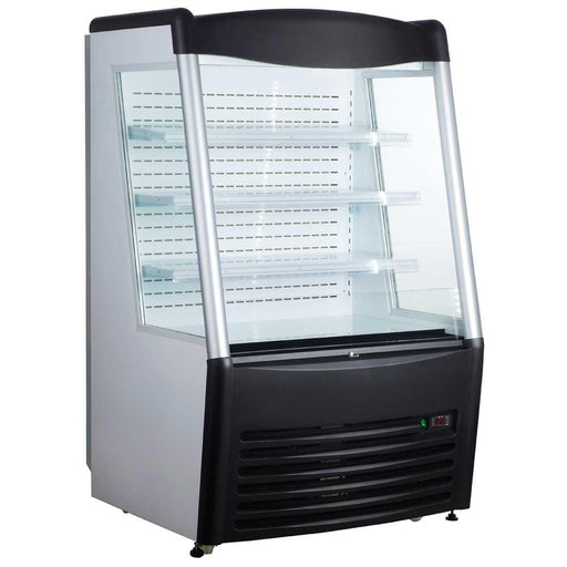 Marchia MDS390 36" Open Refrigerated Merchandiser Grab and Go Display Case, Black - TheChefStore.Com