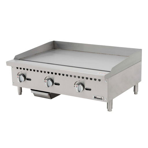 Migali C-G36T 36″ Wide Manual Countertop Thermostatic Griddle, 90,000 BTU - TheChefStore.Com