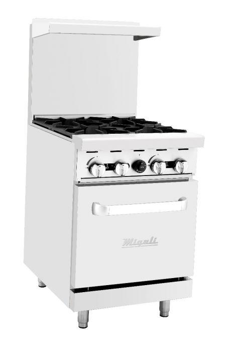 Migali C-RO4-LP 4 Burner Range, (1) Oven, Liquid Propane - TheChefStore.Com