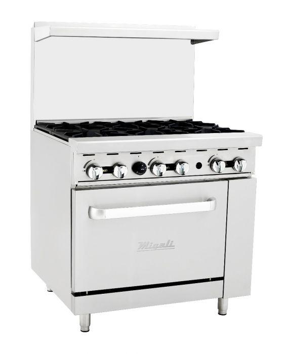 Migali C-RO6-LP 6 Burner Range, (1) Oven, Liquid Propane - TheChefStore.Com