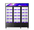 NAFCOOL TGDR70 70" 3 Glass Hinge Door Merchandiser, 57.5 Cu. Ft. - TheChefStore.Com