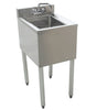 Prepline BAR-1C Stainless Steel 1 Bowl Underbar Hand Sink with Faucet, 14" x 18" - TheChefStore.Com
