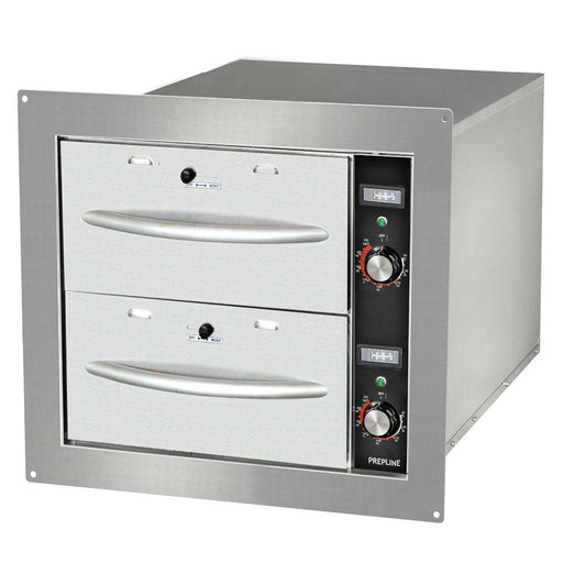 Prepline BDW2N Double Narrow Built-in Stainless Steel Drawer Warmer- 900W, 120V - TheChefStore.Com