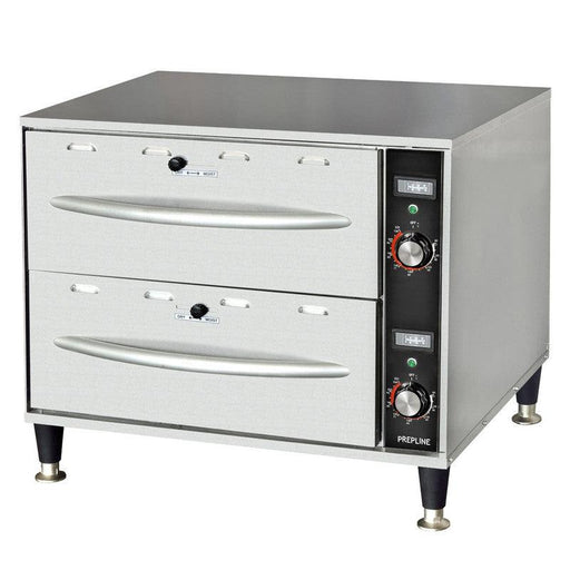 Prepline DW2 Double Freestanding Stainless Steel Drawer Warmer, 900W, 120V - TheChefStore.Com