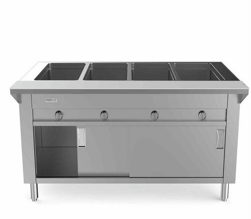 Prepline GST60-4O 60" Four Well Gas Hot Food Steam Table with Undershelf - TheChefStore.Com
