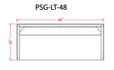 Prepline PSG-LT-48 48" Glass Sneeze Guard with Lamp Bulb for Steam Table - TheChefStore.Com