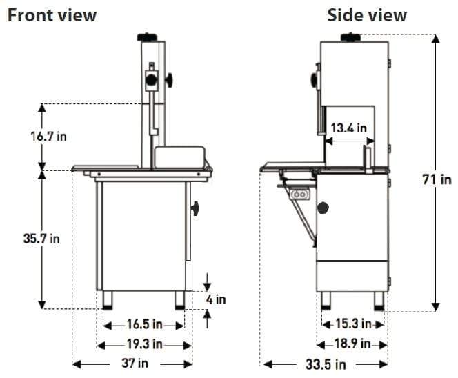 Pro-Cut KS-116 Heavy-Duty Meat Saw, 1.5 HP, 115V, Single Phase - TheChefStore.Com