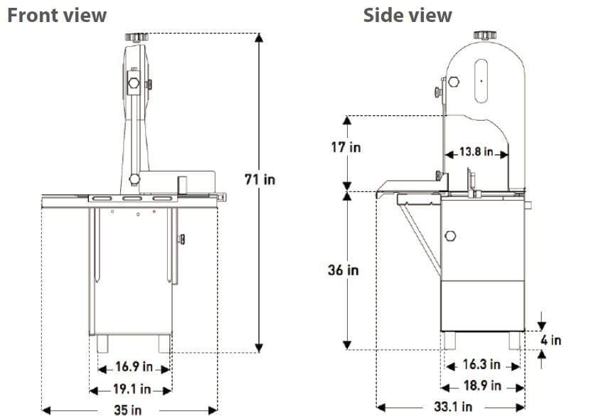 Pro-Cut KSP-116 Heavy-Duty Meat Saw, 1.5 HP, 115V, Single Phase - TheChefStore.Com