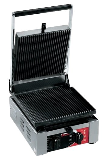 Sirman 34A1301105SI ELIO R 10"x10" Panini Grill Grooved Top and Bottom with Timer - TheChefStore.Com
