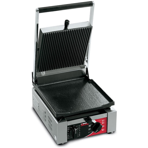 Sirman 34A1601105SI ELIO L 10"x10" Panini Grill Grooved Top and Flat Bottom with Timer - TheChefStore.Com