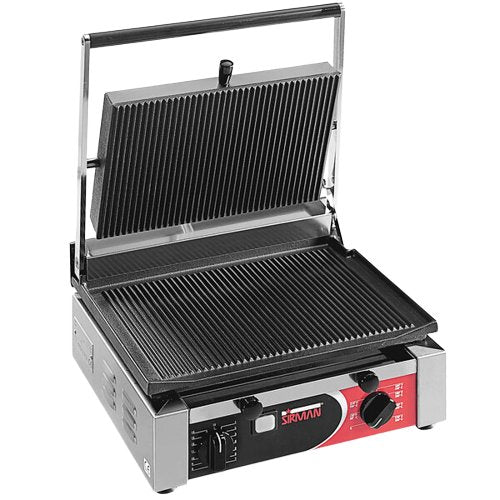 Sirman 34A2301105SI CORT R 10"x15" Panini Grill Grooved Top and Grooved Bottom with Timer - TheChefStore.Com