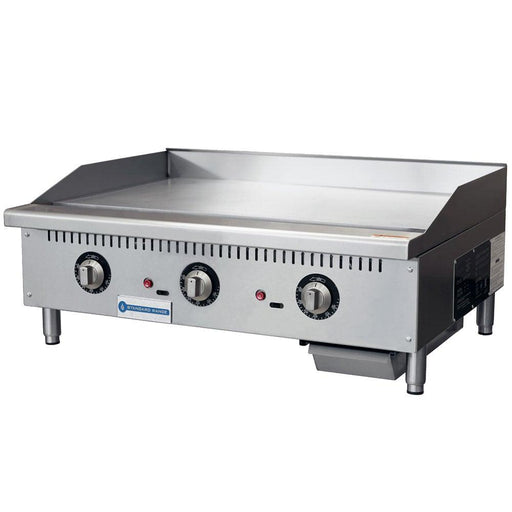 Standard Range SR-G36-T 36" Commercial Countertop 3 Burner Gas Griddle with Thermostatic Control, 90,000 BTU - TheChefStore.Com