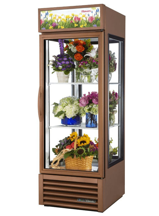 True G4SM-23FC-HC~TSL01 Floral Merchandiser, 27 1/2" Wide, 1 Door, 2 Shelves - TheChefStore.Com