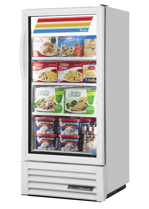 True GDM-10F-HC~TSL01 Merchandiser Freezer, 24 7/8" Wide, 1 Door, 3 Shelves - TheChefStore.Com