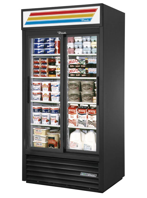 True GDM-33-HC-LD Merchandiser Refrigerator, 39 1/2" Wide, 2 Doors, 8 Shelves - TheChefStore.Com