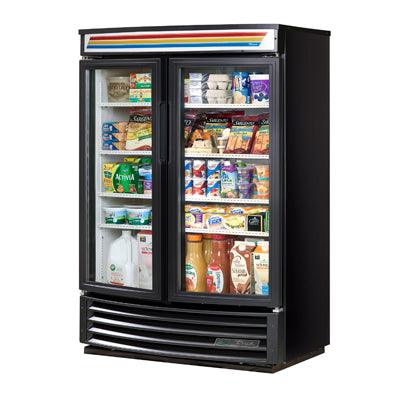 True GDM-35SL-RF-HC-LD Merchandiser Refrigerator, 39 3/4" Wide, 2 Doors, 4 Shelves - TheChefStore.Com