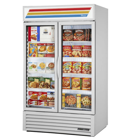 True GDM-43F-HC~TSL01 Merchandiser Freezer, 47 1/8" Wide, 2 Doors, 8 Shelves - TheChefStore.Com