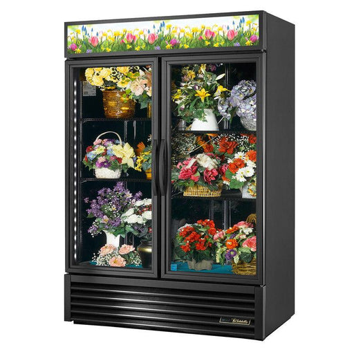 True GDM-49FC-HC~TSL01 Floral Merchandiser, 54 1/8" Wide, 2 Doors, 4 Shelves - TheChefStore.Com