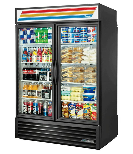 True GDM-49RL-HC~TSL01 Merchandiser Refrigerator, 54 1/8" Wide, 2 Front / 2 Back Doors, 8 Shelves - TheChefStore.Com