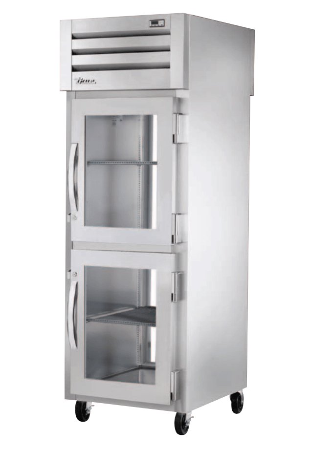 True STG1RPT-2HG-1G-HC Pass-Thru Refrigerator, 27 1/2" Wide, 2 Front / 1 Back Doors, STG Spec Series - TheChefStore.Com