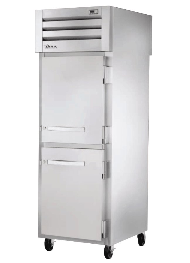 True STG1RPT-2HS-1S-HC Pass-Thru Refrigerator, 27 1/2" Wide, 2 Front / 1 Back Doors, STG Spec Series - TheChefStore.Com