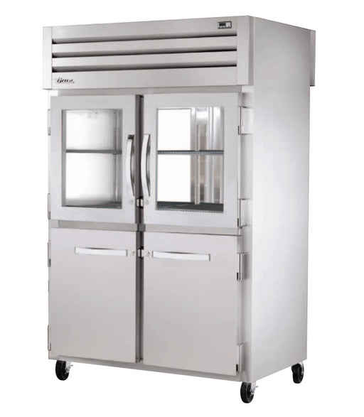 True STG2RPT-2HG/2HS-2G-HC Pass-Thru Refrigerator, 52 5/8" Wide, 4 Front / 2 Back Doors, STG Spec Series - TheChefStore.Com