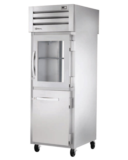 True STR1RPT-1HG/1HS-1G-HC Pass-Thru Refrigerator, 27 1/2" Wide, 2 Front / 1 Back Doors, STR Spec Series - TheChefStore.Com