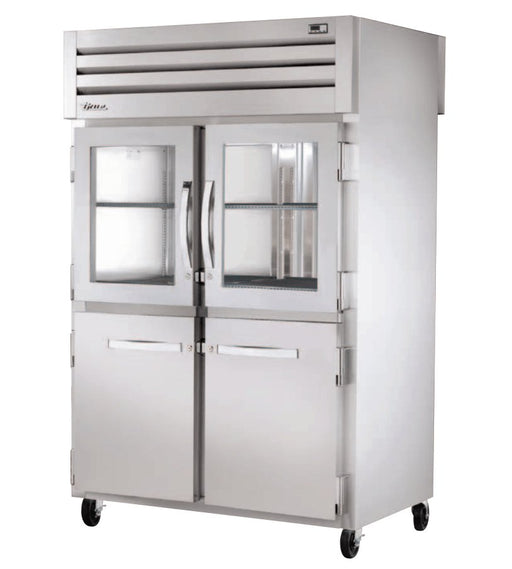 True STR2RPT-2HG/2HS-2S-HC Pass-Thru Refrigerator, 52 5/8" Wide, 4 Front / 2 Back Doors, STR Spec Series - TheChefStore.Com