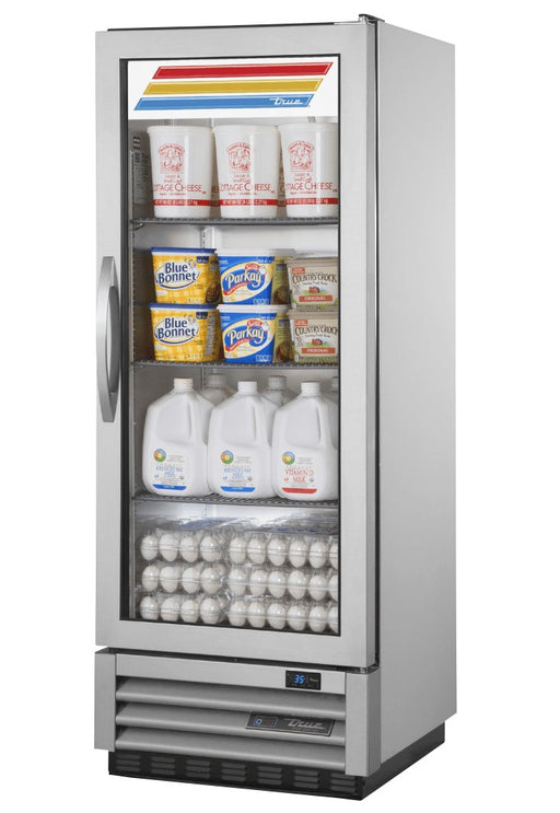 True T-12G-HC~FGD01 Reach-In Refrigerator, 24 7/8" Wide, 1 Door, 3 Shelves, T-Series - TheChefStore.Com