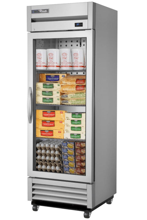 True T-19G-HC~FGD01 Reach-In Refrigerator, 27" Wide, 1 Door, 3 Shelves, T-Series - TheChefStore.Com